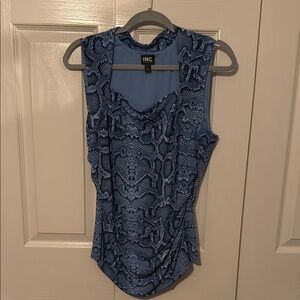 INC International Concepts Blue Sleeveless Women's Top